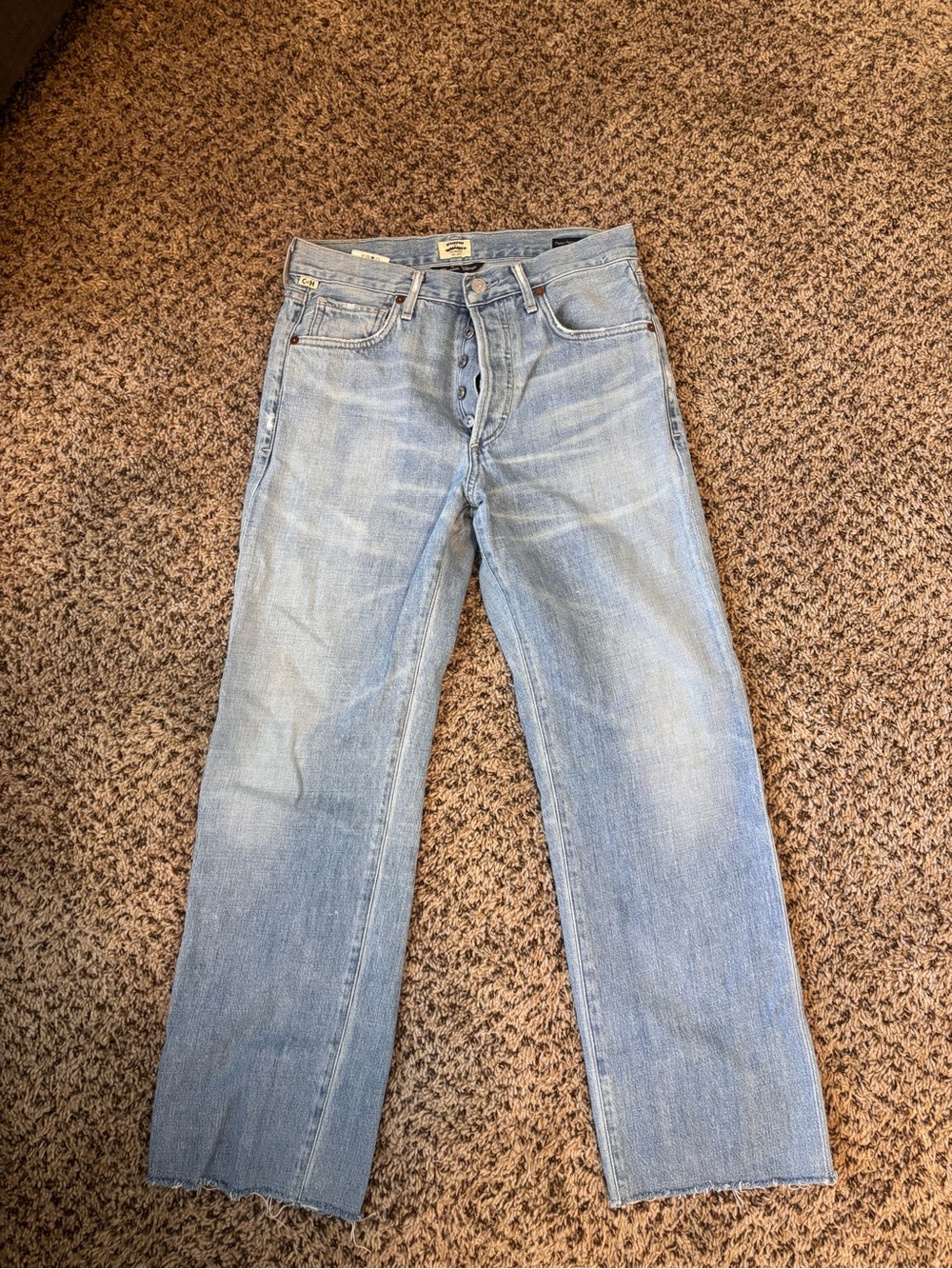 Citizens Of Humanity Pale Blue Straight-Leg Jeans